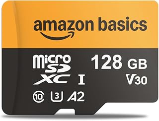 Amazon Basic 128GB microSDXC Card with Adapter, Up to 200MB/s Read Speed (1 Pack)