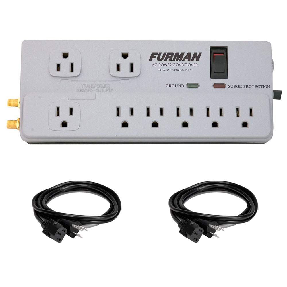 PST-2+6 Power Station Home Theater Power Conditioner with (2) Extension Cable (1