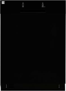 Kenmore 24" Built-In Dishwasher - Black | 57 DBA - UltraWash, SmartWash, Sani Rinse, SmartDry, and Leak Detection - 14 Place Settings - ENERGY STAR Certified