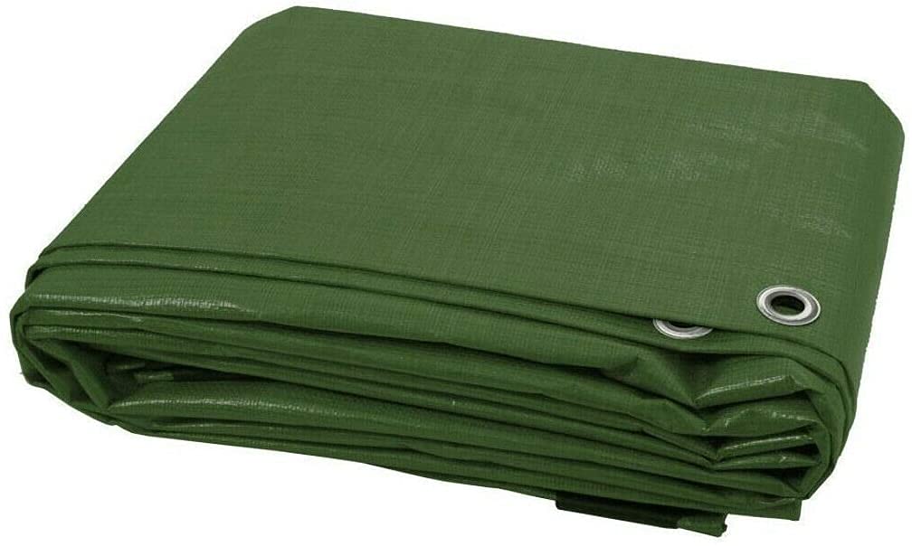 3 x 4 m Green Tarpaulin Waterproof Heavy Duty Tarp Sheet Cover, Groundsheet - Wa