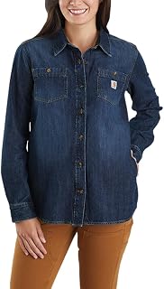 Carhartt Women's Relaxed Fit Midweight Denim Overshirt