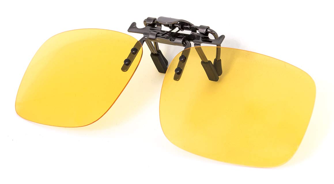 BLUE CUT Clip on Polarized Night vision Glasses Flip up Sunglasses UV-400 to Wea
