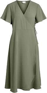Vila Vilovie S/S Wrap Midi Dress-Noos Women's Dress