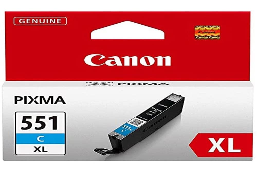 Canon CLI-551XL cyan genuine high yield ink cartridge | Original Cyan ink for vi