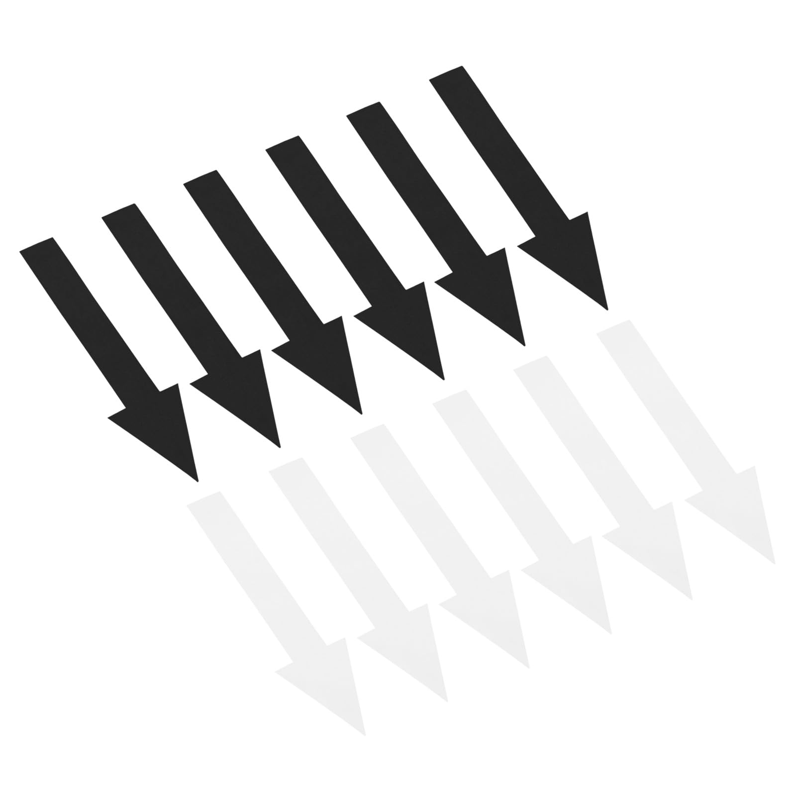 6" Direction Arrow Stickers, 12 Pack PVC Removable Self Adhesive Waterproof Floo