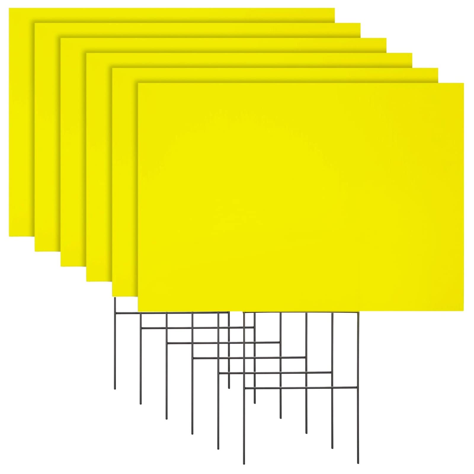 Okuna Outpost Corrugated Plastic Yard Signs - Neon Yard Signs with Stakes - Open