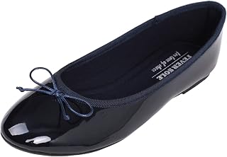 Feversole Ballerina in Coloured Patent Leather with Memory Foam Cushion for Macaroons for Women