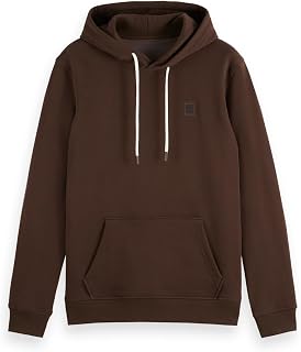 Scotch & Soda Herren Essential Badge Logo Hooded Sweatshirt Kapuzenpullover (1er Pack)
