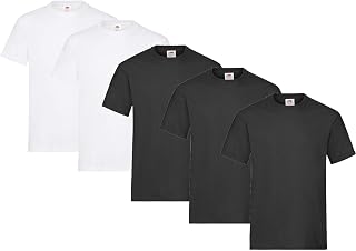 Fruit of the Loom Men's T-Shirt Pack of 5, blue