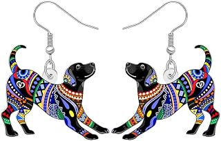 Cute Labrador Dangle Earrings Dog Mom Gift for Dog Lover Women Acrylic Bohemian Puppy Pet Earrings Jewelry Boho Gifts Animal Lover Accessories