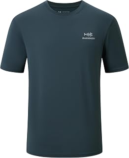 BASSDASH Men’s UPF 50+ Short Sleeve Fishing Shirts Performance Cooling UV Sun Protection Hiking T-Shirts
