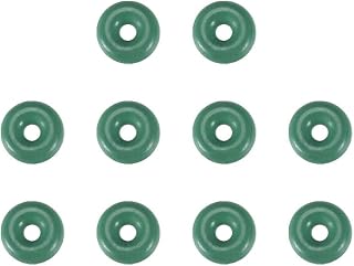 Fluorine Rubber O-Rings 5mm OD 1mm Inner Diameter 2mm Width FKM Hydraulic Machinery Seal Green Pack of 10