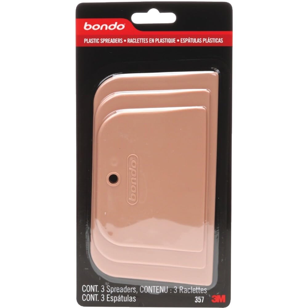 Bondo Spreader 3-Pack, Designed for Spreading Filler, Putty, Spackle, Caulk or G