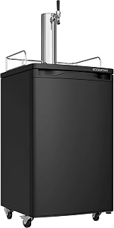 EdgeStar KC2000 Full Size Kegerator and Keg Beer Cooler | Freestanding Only, Reversible Door, Stores one standard ½ barrel, pony or two 1/6th or Cornelius corny kegs, Black