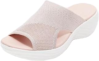 Women Slippers Open Toe Flat Slippers Platform Wedge Sandals Flip Flops Summer Shoes Non-Slip Beach Sandals Casual Sandals Comfortable Home Slippers Flip Flops