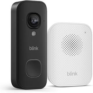 Blink Wired Doorbell 2K+ (all-new) and Blink Chime (newest model) — Head-to-Toe 2K video doorbell, continuous hardwired power, in-home chime, enhanced audio - (Black)