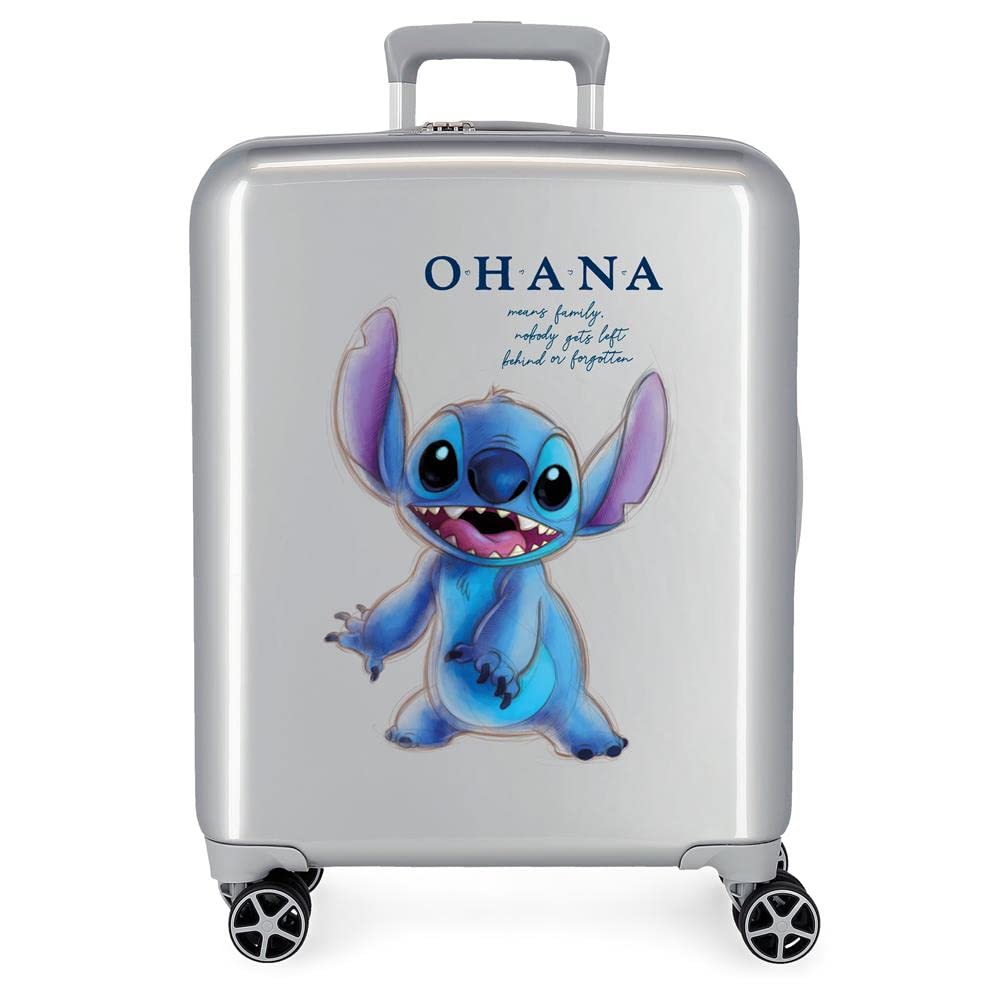 Disney Stitch Bagagli- Bagaglio a mano Unisex - Bambini e ragazzi Grigio