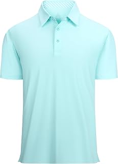 Alex Vando Mens Golf Polo Shirt Short Sleeve Breathable Casual Polo Shirt for Men