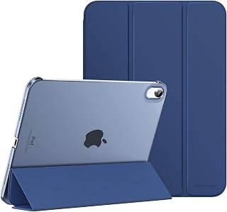 MoKo for iPad (A16) 11th Generation Case, iPad 10th Gen Case, Navy Blue | For iPad 11/10.9 Inch Case 2025/2022, Slim Stand Hard PC Translucent Back Shell Smart Cover,Support Touch ID,Auto Wake/Sleep