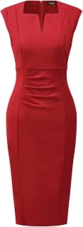 Allegra K Women's Sheath Dress Pencil Work Sleeveless Professional Office Dresses