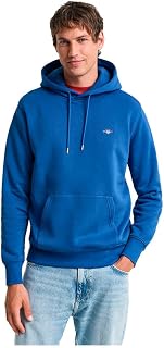 GANT Men's Hooded Sweatshirt Pullover Normal, Black