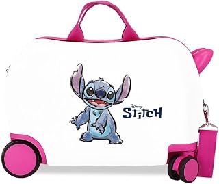 Joumma Disney Adorable Stitch Children's Suitcase White 45 x 31 x 20 cm Rigid 1.8 kg Side Combination Lock ABS 1.8 kg 27.9 L Hand Luggage, White, One Size, Children's Suitcase
