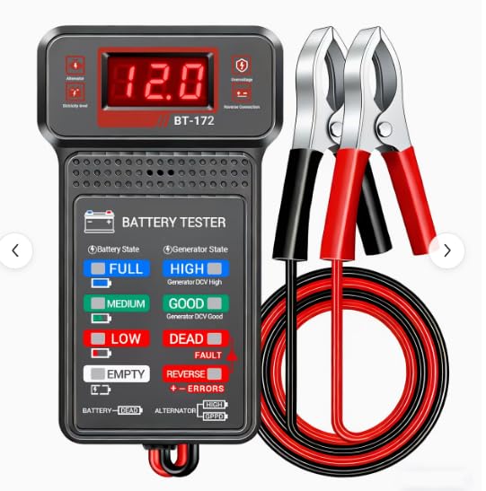Car Battery Tester,12V Digital Automotive Batteries Tester,Alternator Charging A