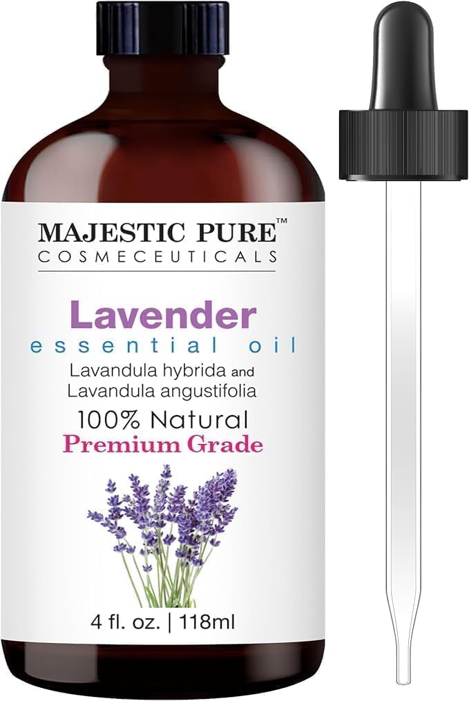Majestic Pure Lavender Essential Oil for Diffuser - 4 Fl Oz | 100% Natural Essen