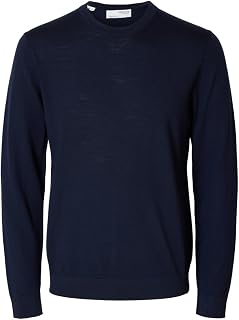 Selected Homme Slhtray LS Knit Merino Crew Neck Noos Men's Pullover (Pack of 1)