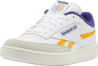 Reebok Men's Club C Revenge Sneaker, White/Collegiate Gold/Bold Purple, 9