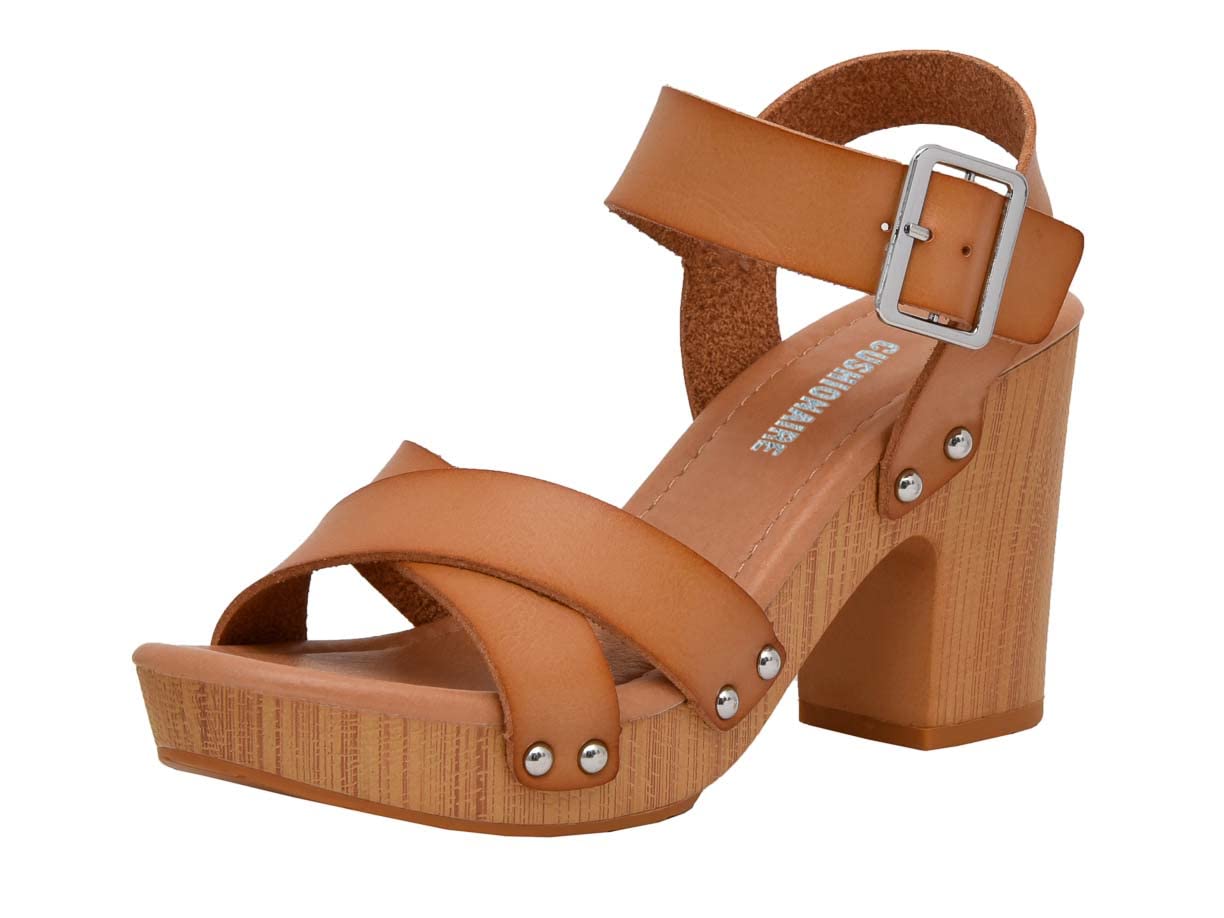 Dunes Women's Sayer Faux Wood Sandal +Comfort Foam & LiteSole Technology