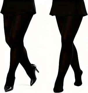 800D Women's Fleece Lined Tights Thermal Pantyhose Leggings Opaque Winter Warm Thick Stockings Tights（Black and skin tone）