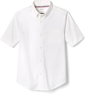French Toast Boys Short Sleeve Oxford Dress Shirt (Standard & Husky)