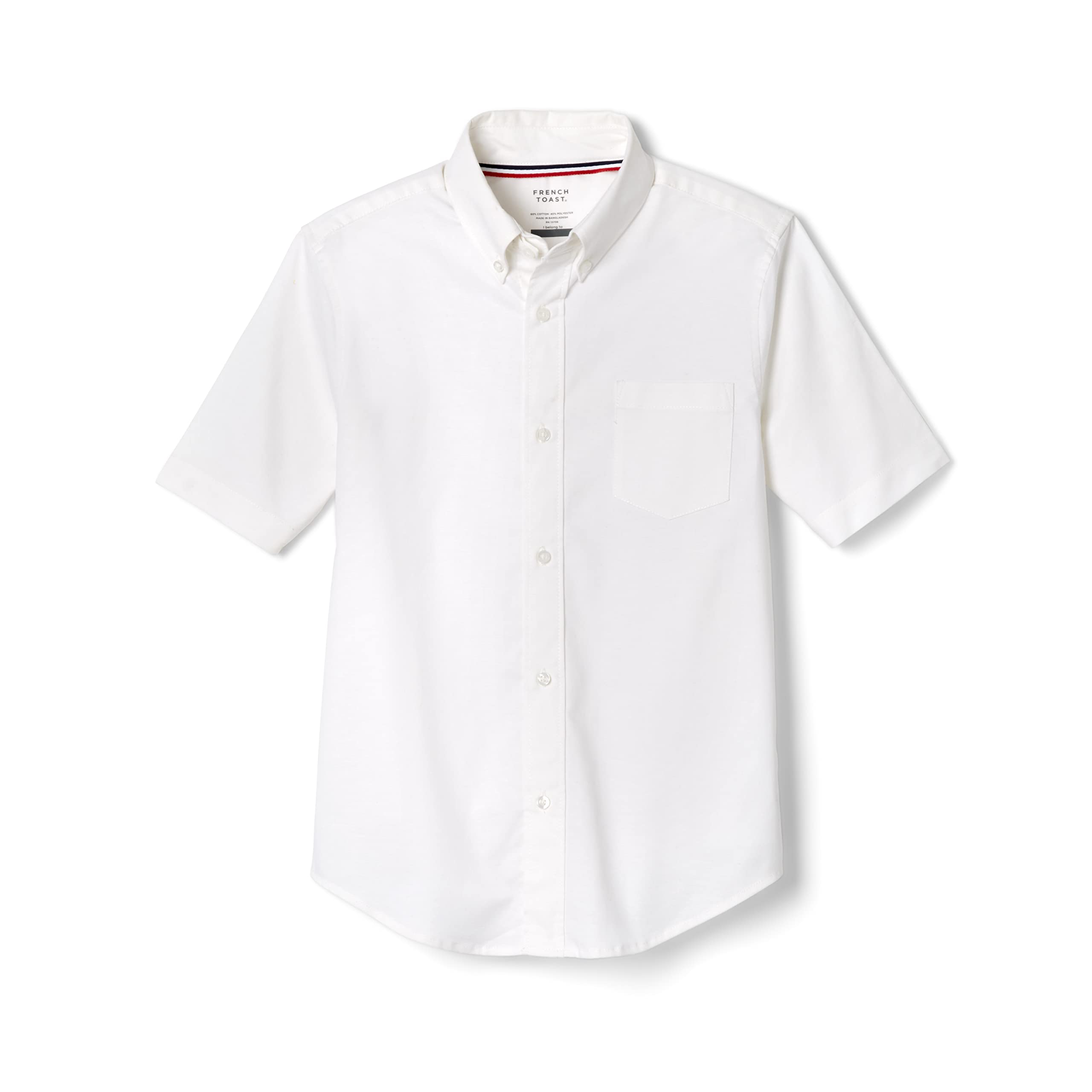 French Toast Boys Short Sleeve Oxford Dress Shirt (Standard & Husky)
