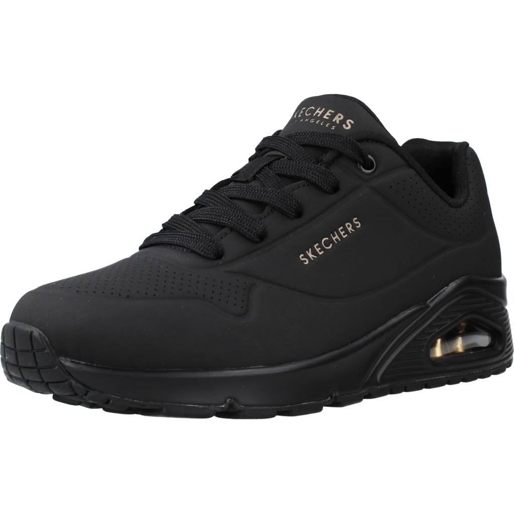Skechers Women's Uno Stand Air Fashion-Sneakers, Black Durabuck Mesh, 38 EU