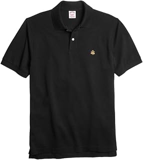 Brooks Brothers Mens Plain Red Mesh Cotton Polo Shirt