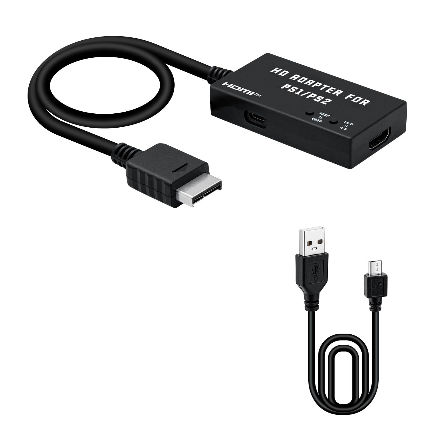 Mcbazel PS1/PS2 To HDMI Adapter,Multifunctional HDTV HDMI Cable Adapter for PS1/
