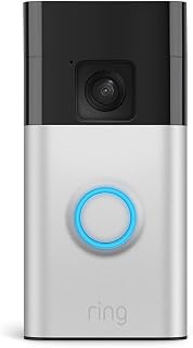 Ring Battery Doorbell, Home or business security with Head-to-Toe video, Live View with Two-Way Talk, and Motion Detection & Alerts, Satin Nickel