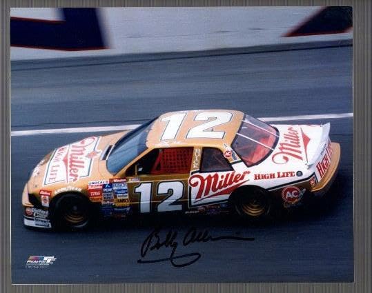 BOBBY ALLISON HAND SIGNED 8x10 COLOR PHOTO+COA GREAT POSE IN #12 MILLER CAR - Au