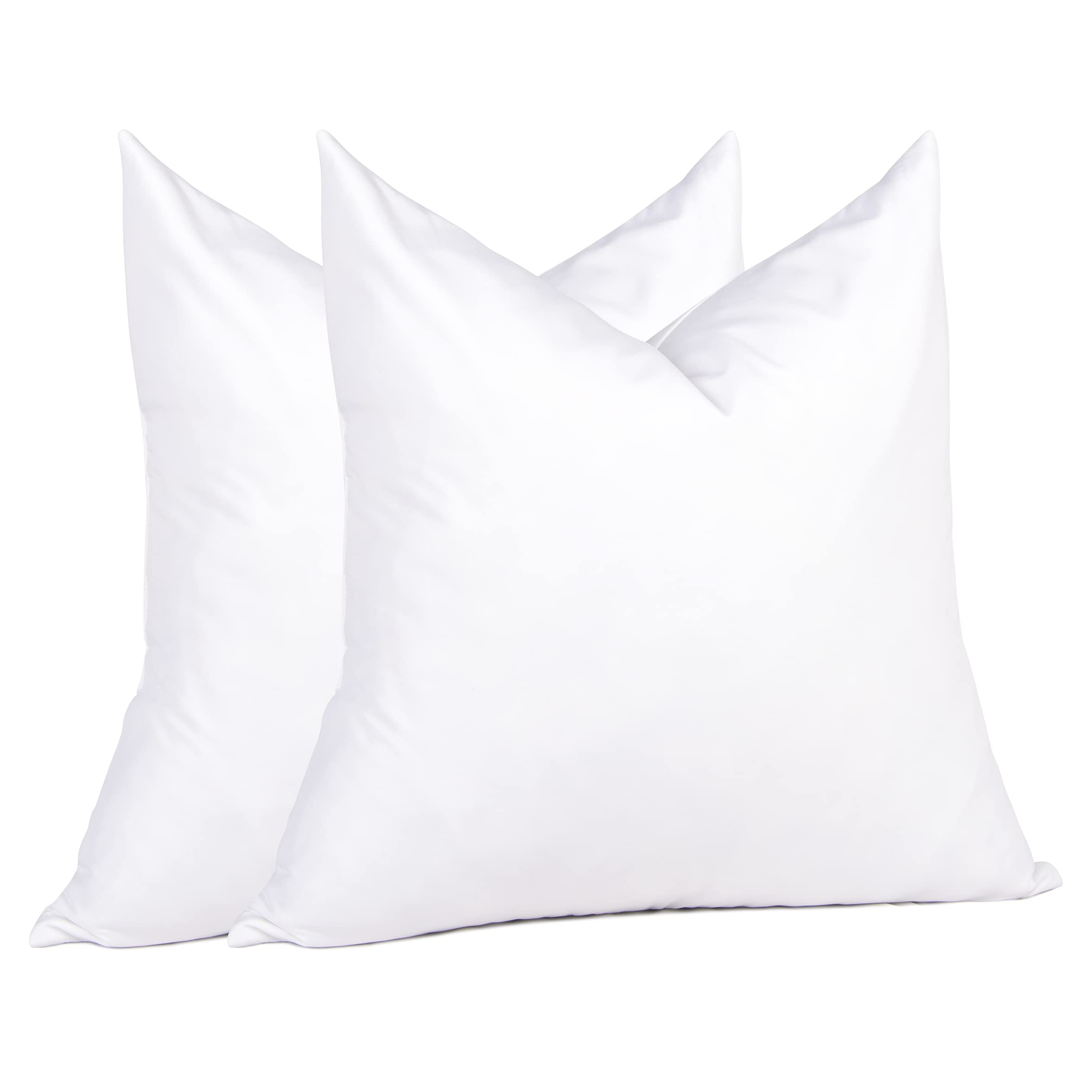 puredown® Euro Pillow Inserts 26 x 26 (Pack of 2, White), Down Feather Pillow St