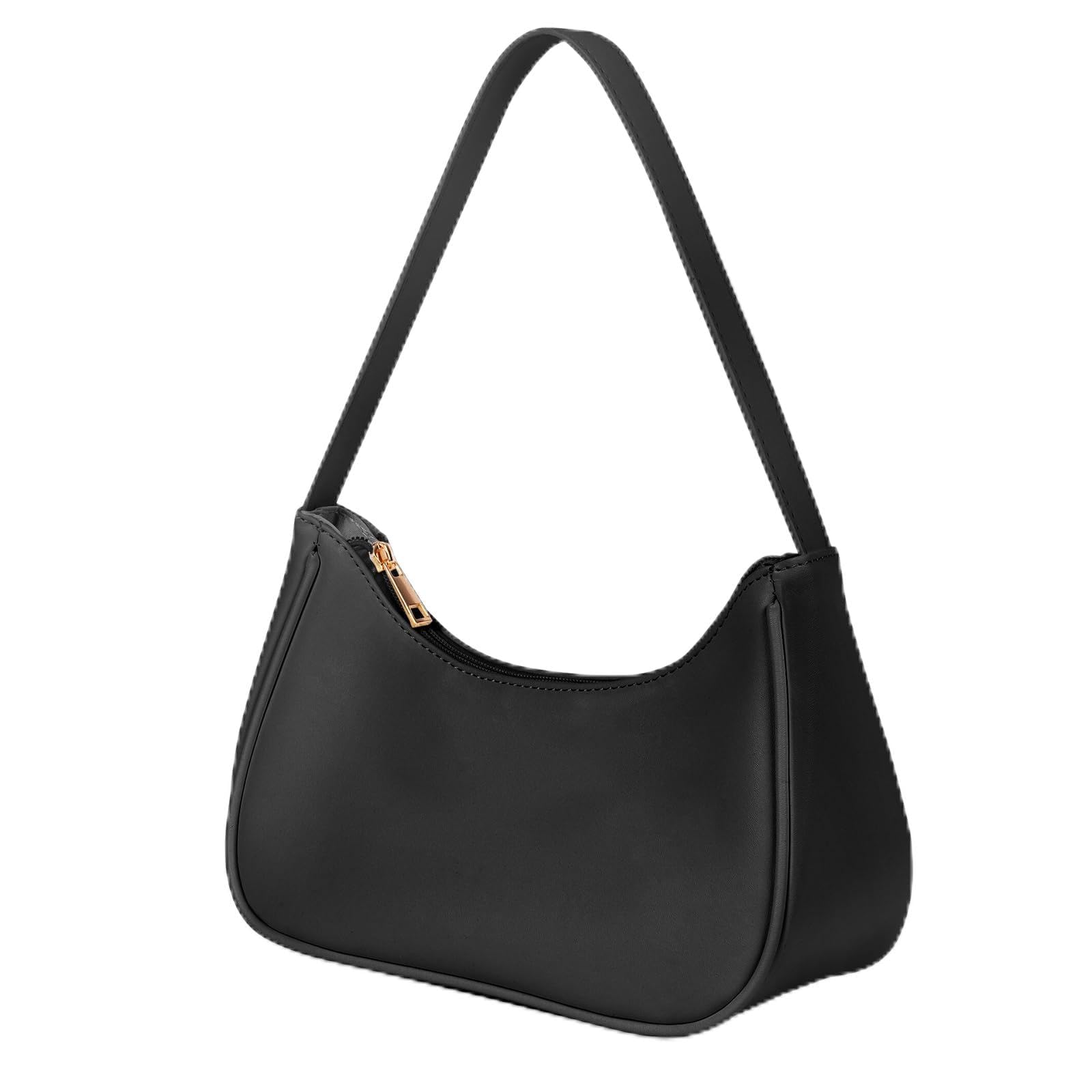 Women's Handbags, Women's Shoulder Bag, Faux Leather Zipper Shoulder Bag, Simple