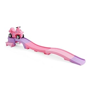 Step2 Up & Down Roller Coaster Toy for Kids, Bubblegum Blast, 9 ft Track | Compact Storage, Easy to Assemble, Easy to Clean, Durable, 12.75" H x 110" W x 27" D, Gross Motor Skill Development, Ages 2-5