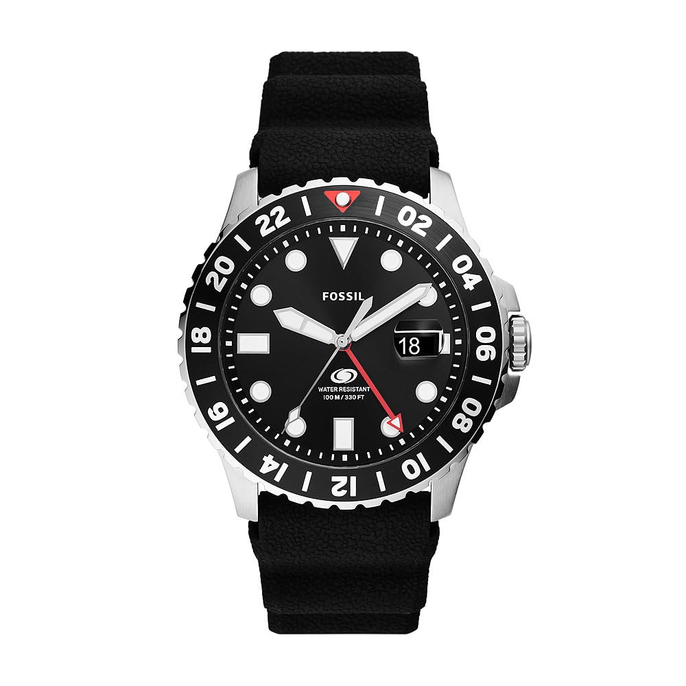 Fossil Blue Men's Watch GMT Movement with Stainless Steel Bracelet or Leather St