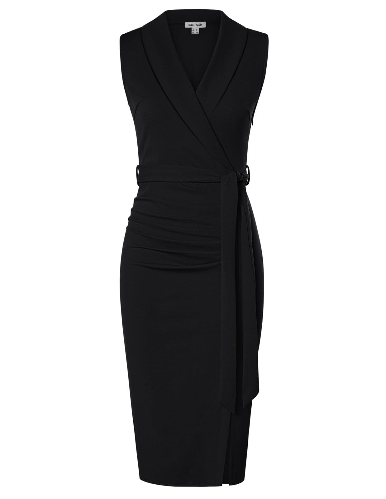 GRACE KARIN Women's Bodycon Midi Dress Sleeveless Top Vest Wrap Casual Work Dres