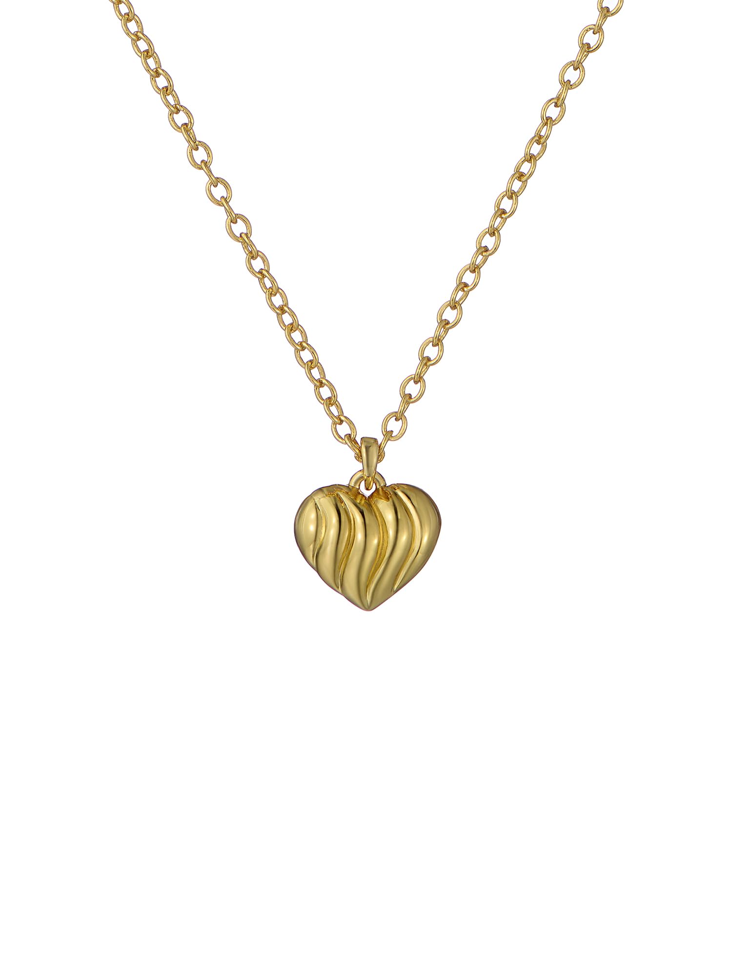 Ted Baker London Rosa Ripple Heart Adjustable Pendant Necklace for Women (Gold)
