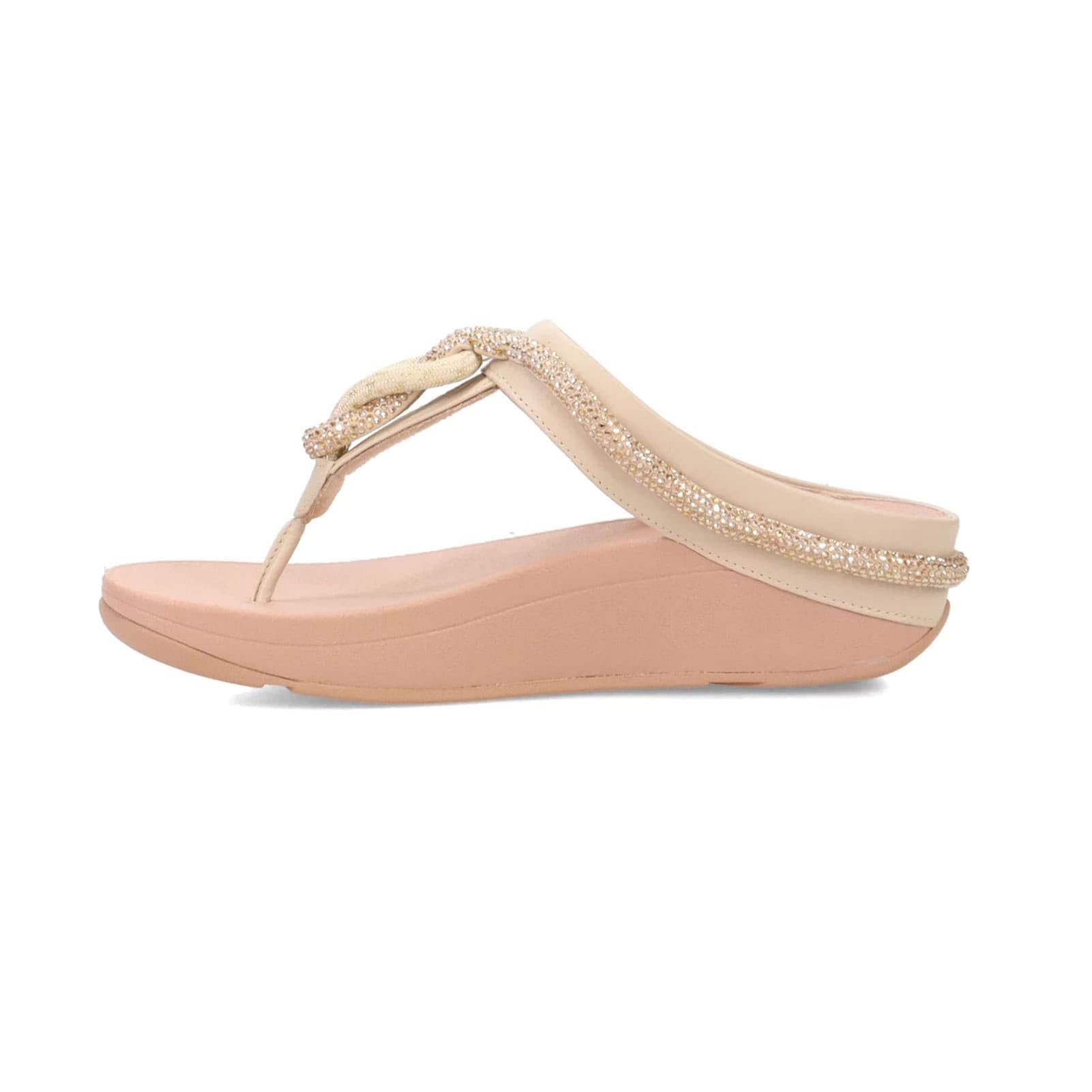 Fitflop Women's Fino Crystal-cord Leather Toe-Post Sandals