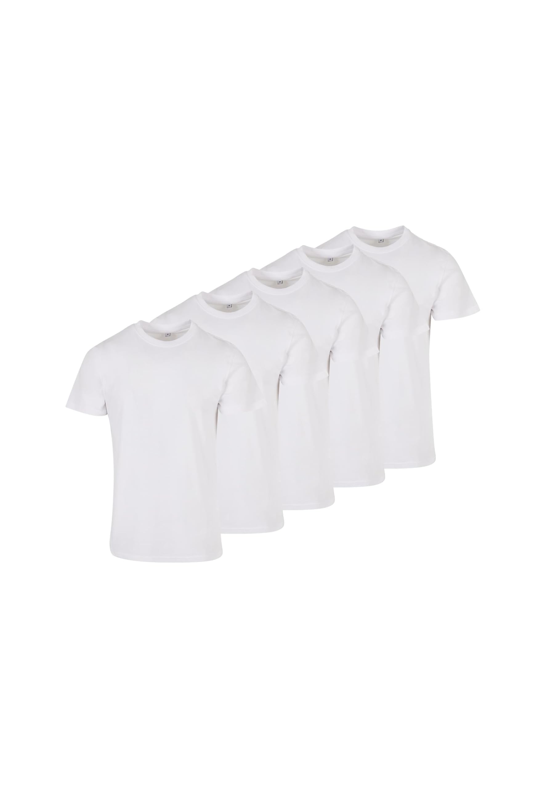 Build Your Brand Men's Basic Crew Neck T-Shirt Pack of 1/3/5