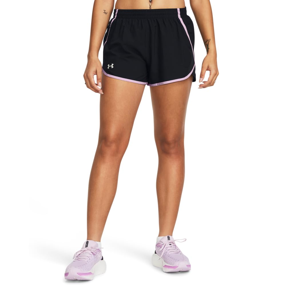 Under Armour Women Fly by Short Laufbekleidung Shorts Black 001/White 100 - Blac