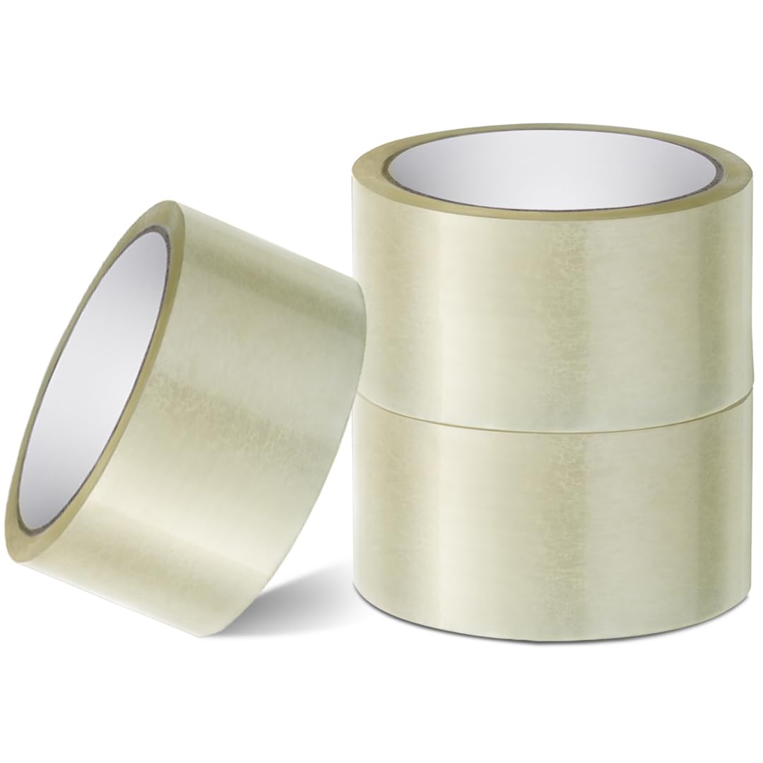 Scott 11 Packaging Tape, Clear, 3 Rolls, 48mm X 66m, Heavy Duty, Low Noise, Secu