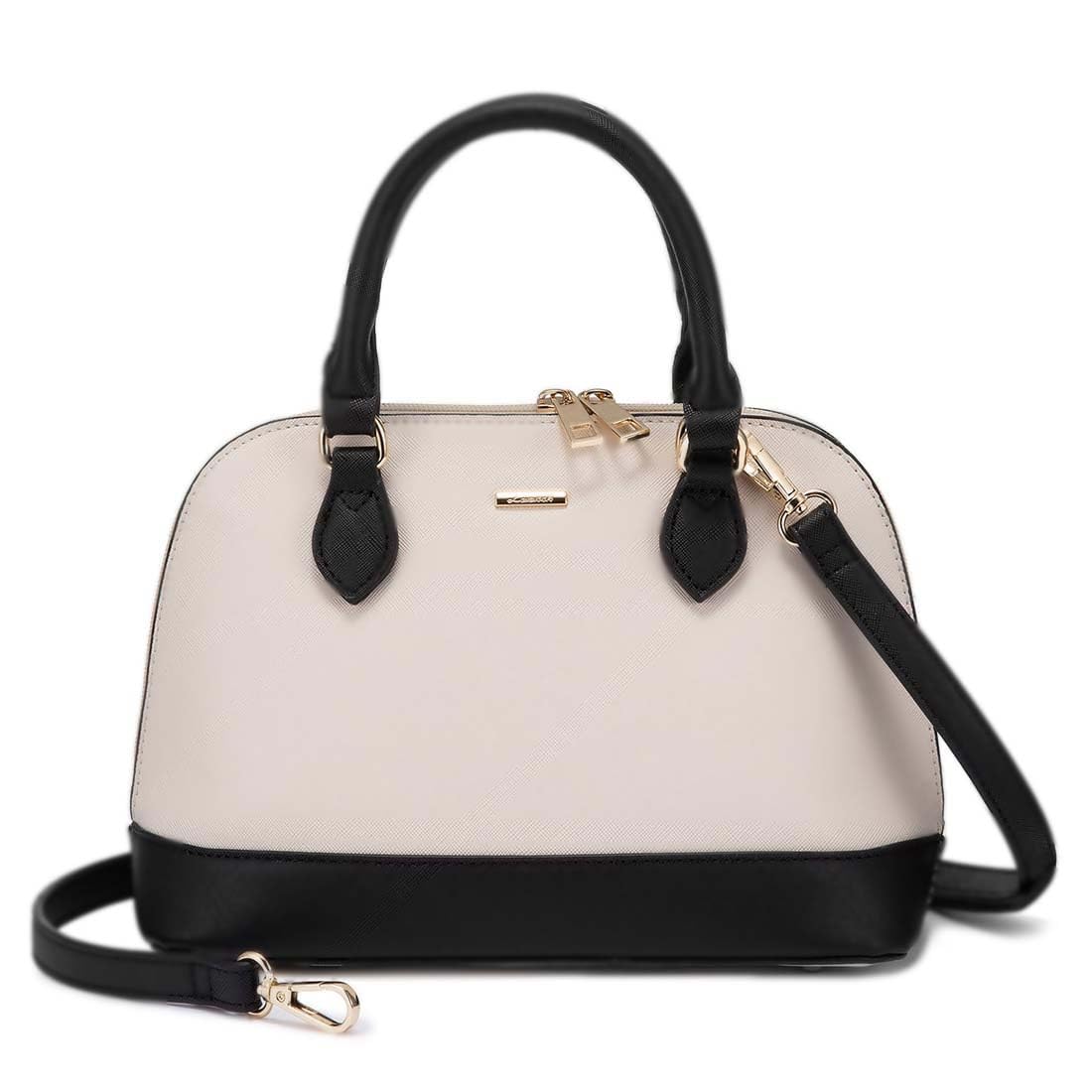 Small Shoulder Bags for Women Classic Double Zip Top Handle Dome Shoulder Bag